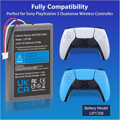 PS5 Controller Battery 2-Pack 2650mAh