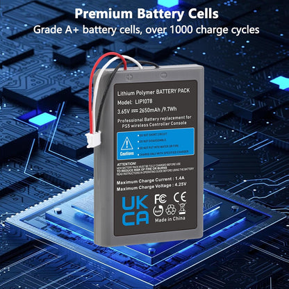 PS5 Controller Battery 2-Pack 2650mAh