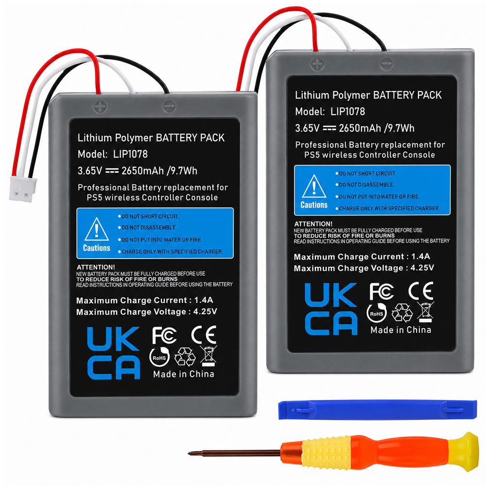 PS5 Controller Battery 2-Pack 2650mAh