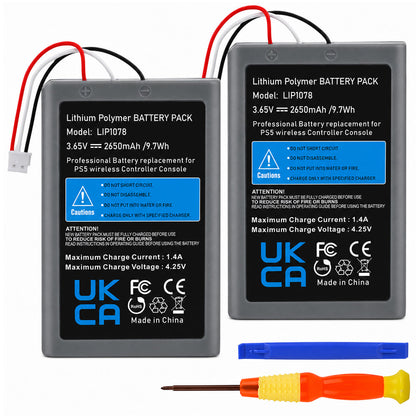 PS5 Controller Battery 2-Pack 2650mAh