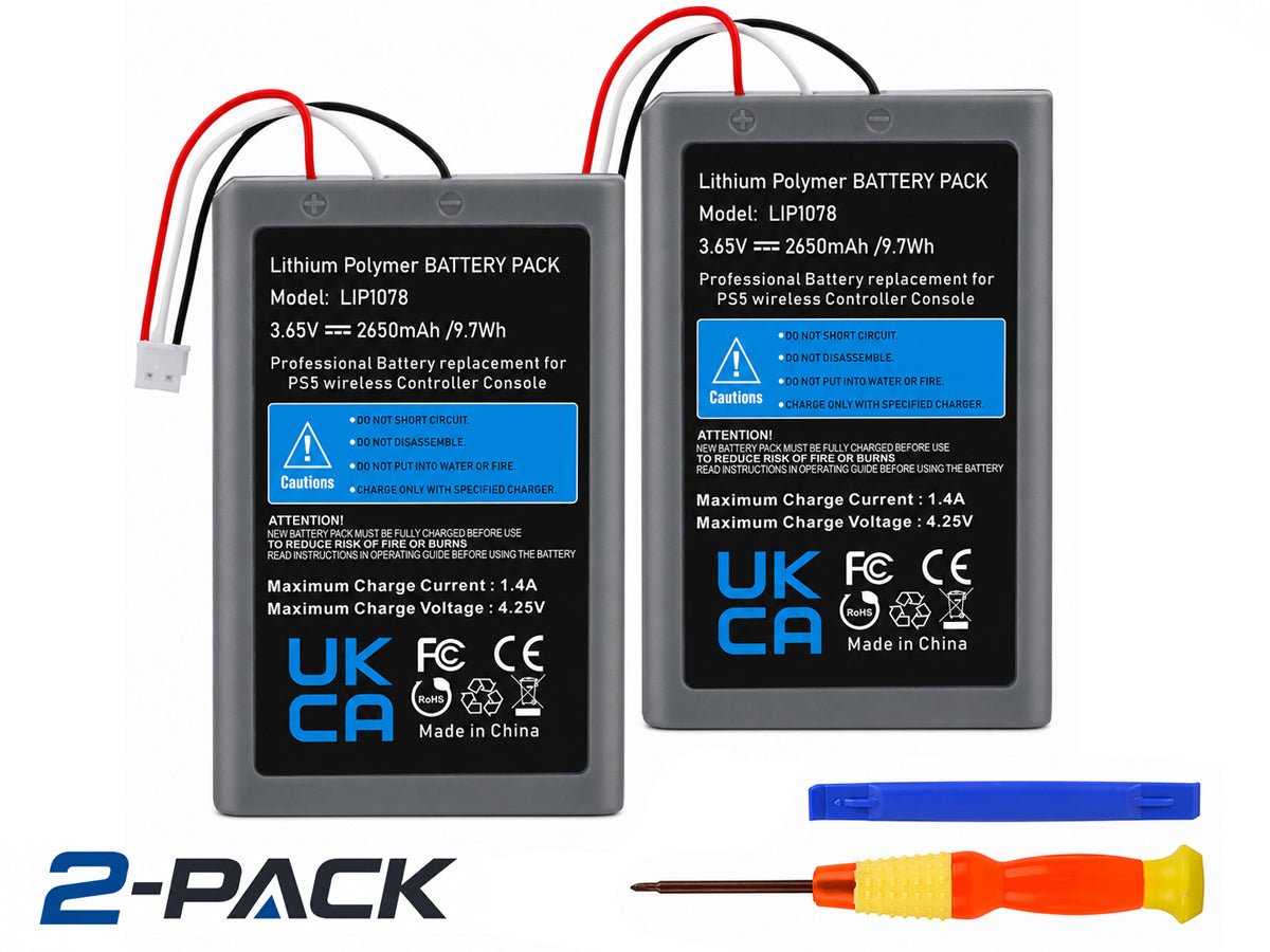 PS5 Controller Battery 2-Pack 2650mAh