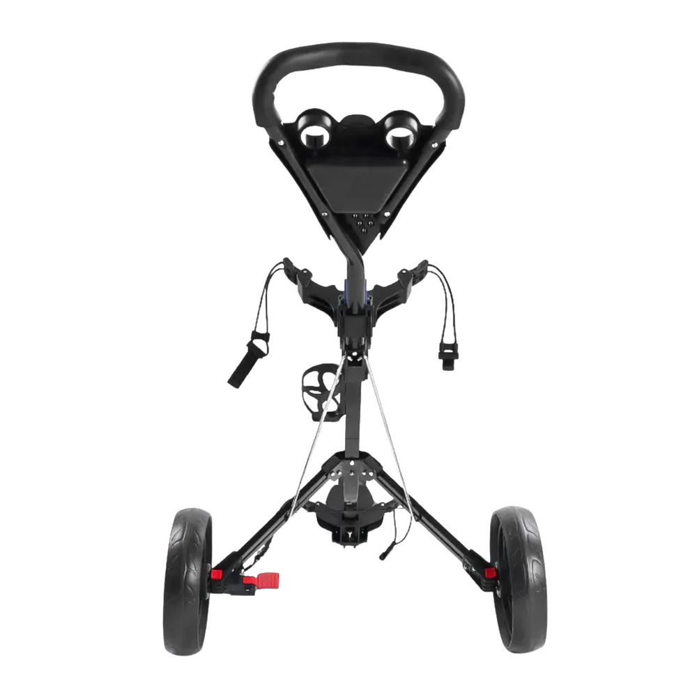 Golf Club Buggy Trolley Cart Compact Foldable 3 Wheel