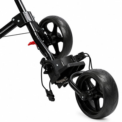 Golf Club Buggy Trolley Cart Compact Foldable 3 Wheel