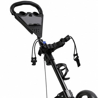 Golf Club Buggy Trolley Cart Compact Foldable 3 Wheel