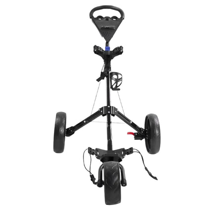 Golf Club Buggy Trolley Cart Compact Foldable 3 Wheel