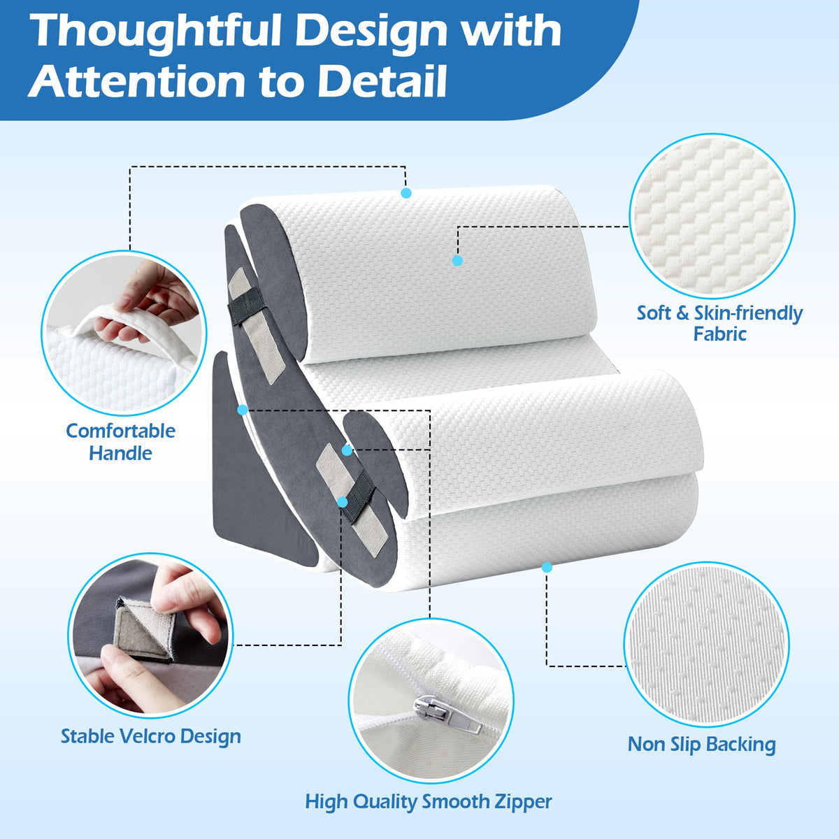 6PCS Orthopedic Bed Wedge Pillow Set