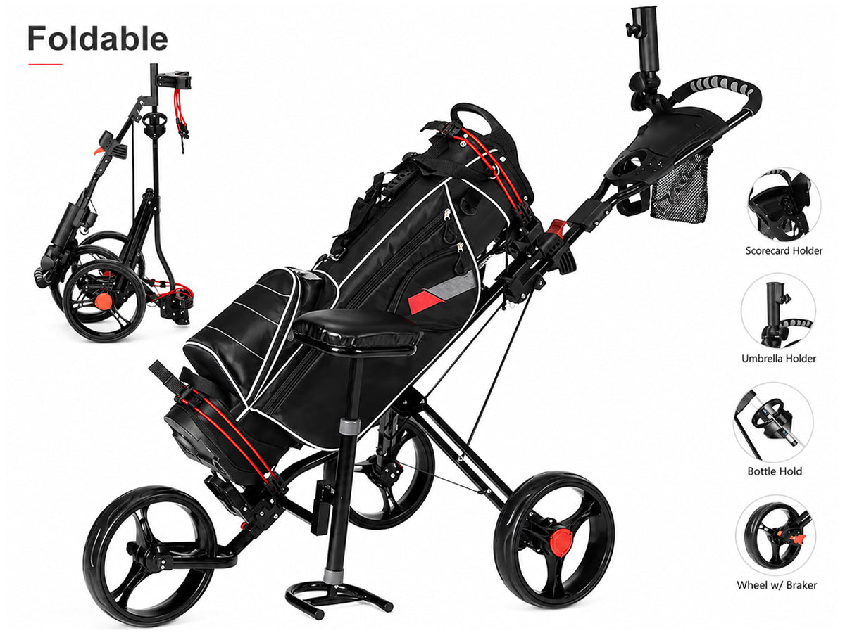 Golf Club Cart Trolley Golf Trundler