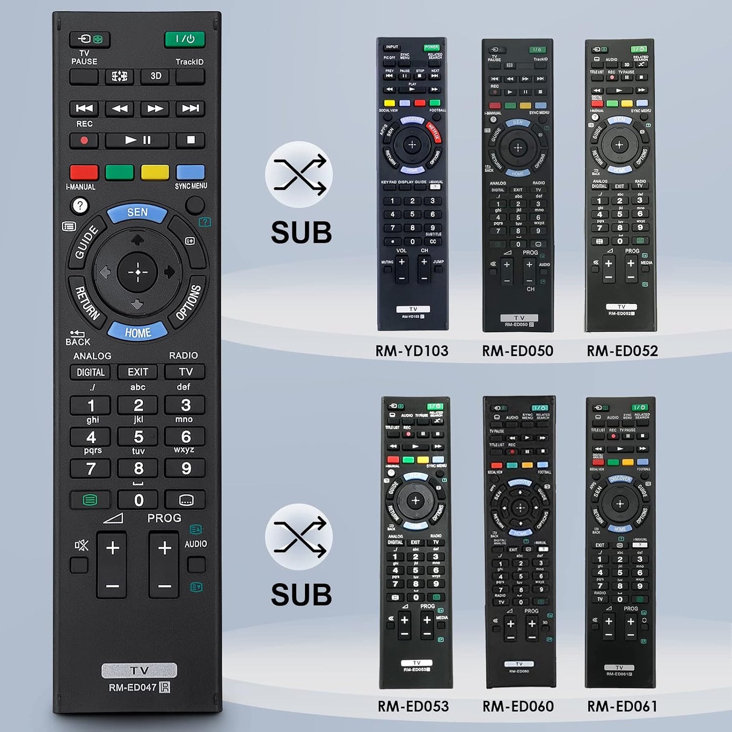 Sony TV Remote Universal Replacement Remote for Sony Bravia TVs