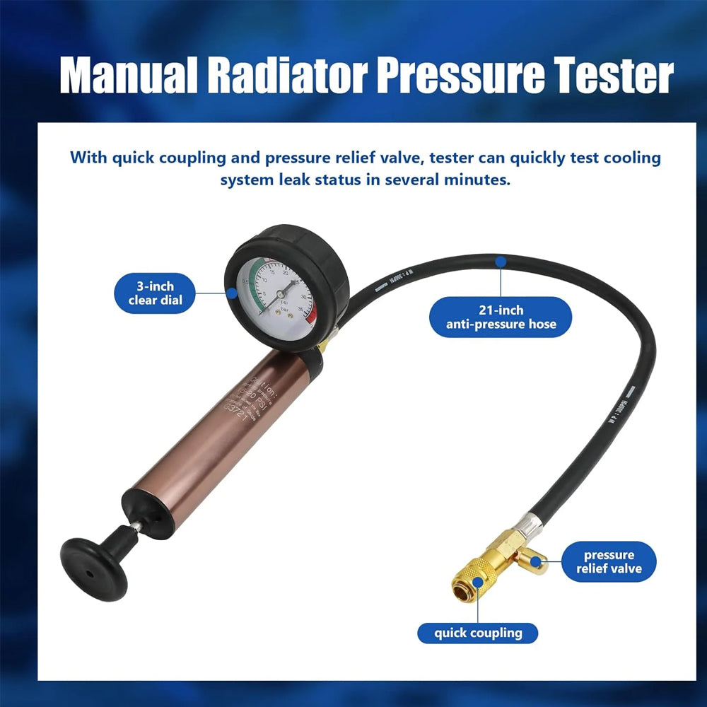 Radiator Pressure Tester Kit 34 Pcs