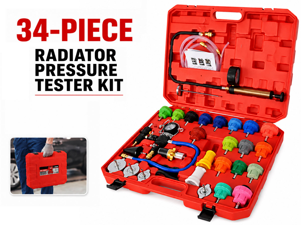 Radiator Pressure Tester Kit 34 Pcs