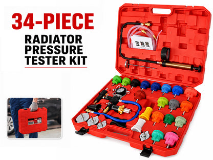 Radiator Pressure Tester Kit 34 Pcs