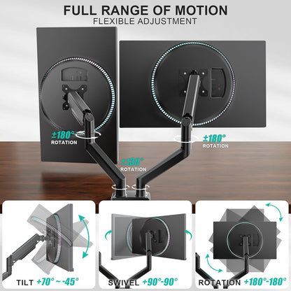 Dual Arm Monitor Stand Hydraulic Mount
