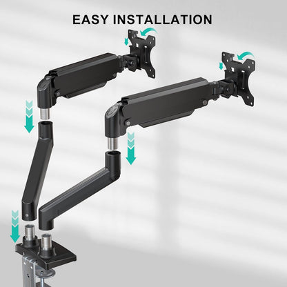 Dual Arm Monitor Stand Hydraulic Mount
