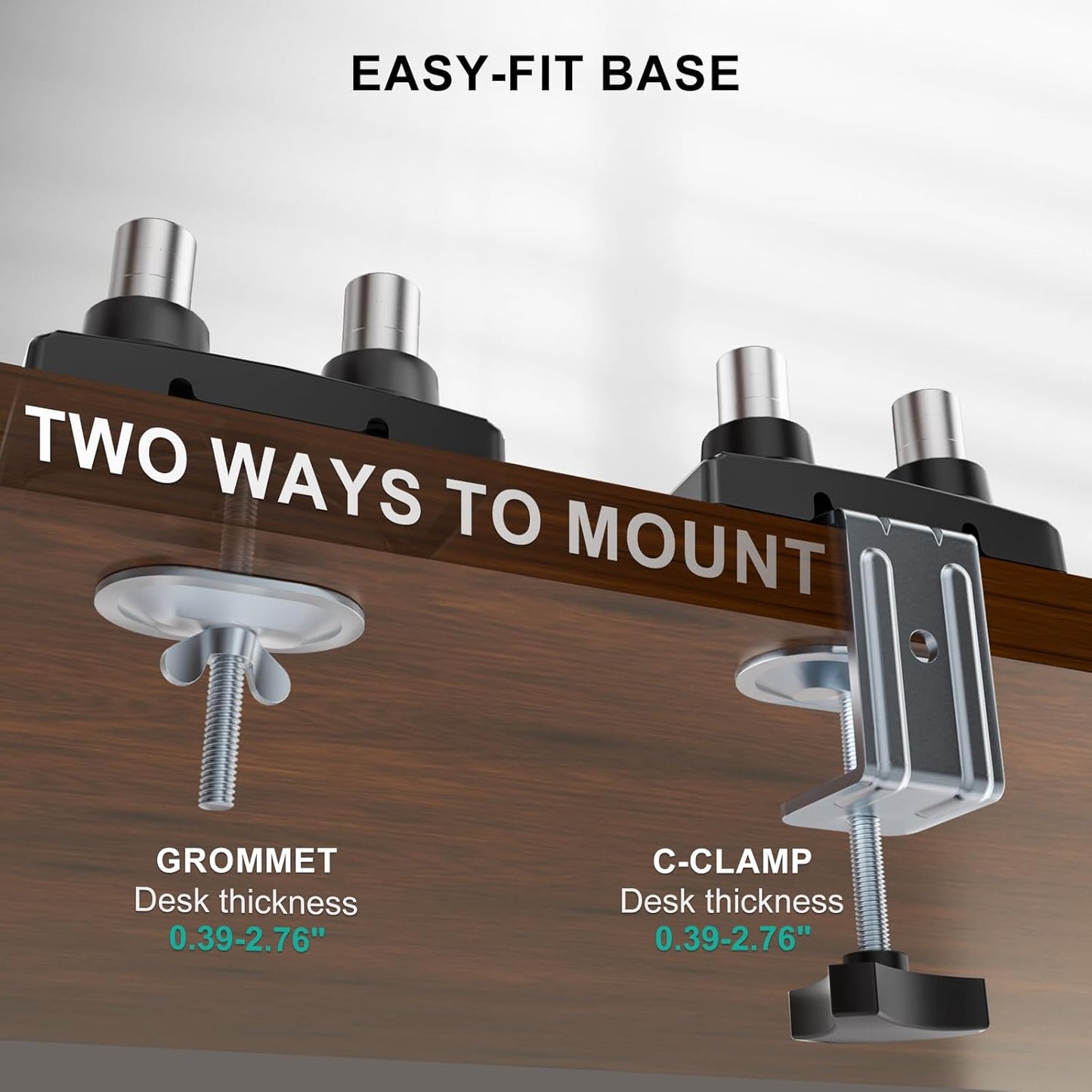 Dual Arm Monitor Stand Hydraulic Mount