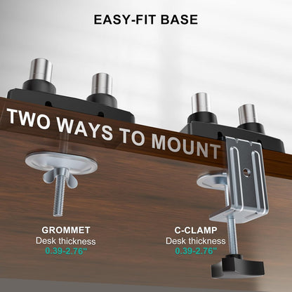 Dual Arm Monitor Stand Hydraulic Mount