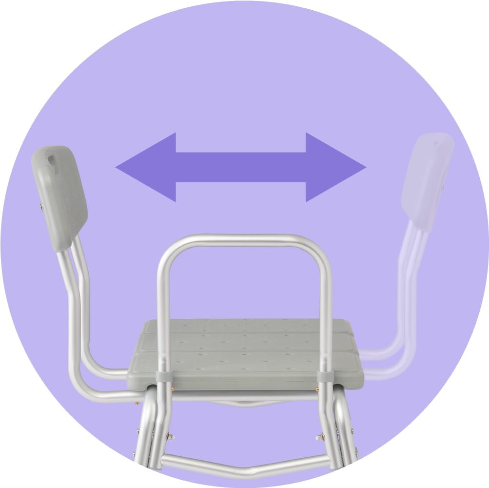 Adjustable Shower Chair Bath Tub Transfer Bench for Elderly Disabled