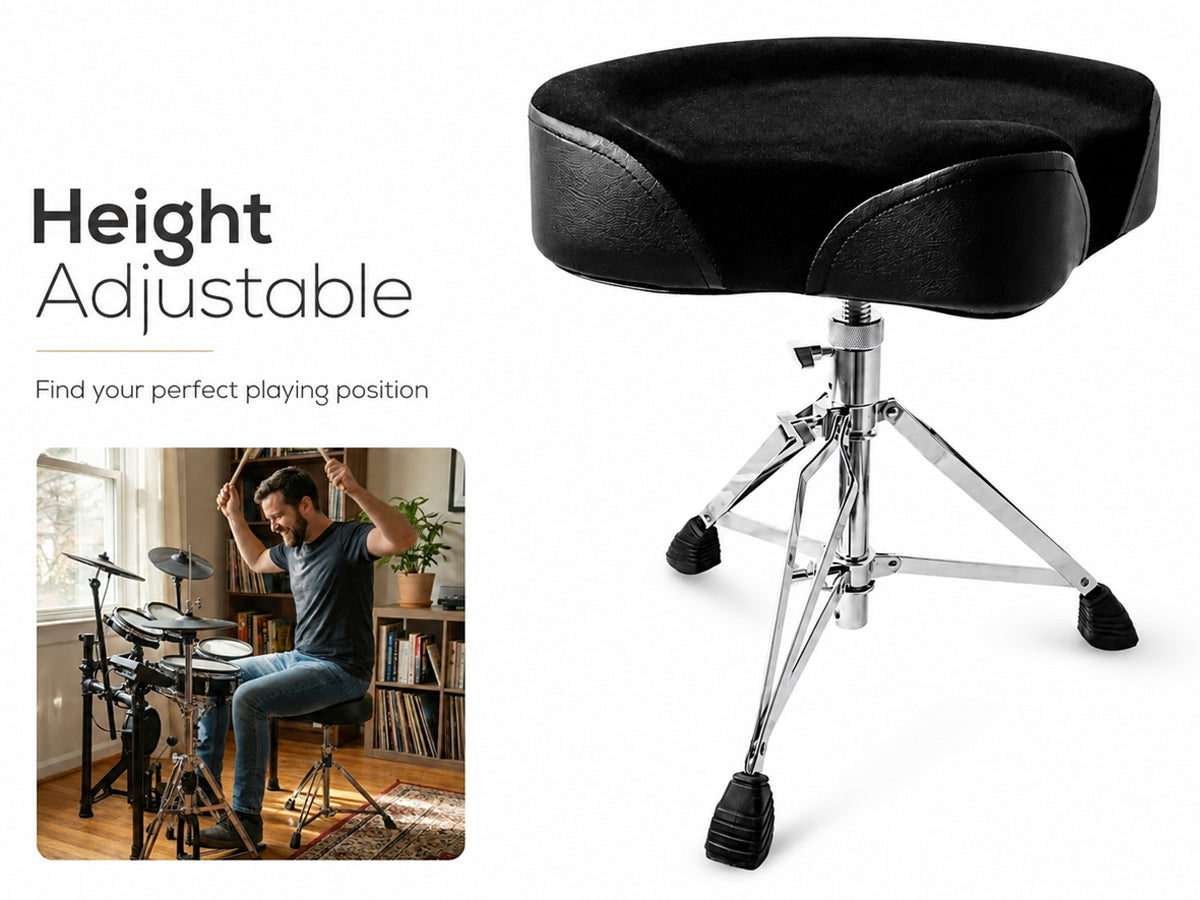Drum Stool Saddle Throne Double Braced Tripod Base