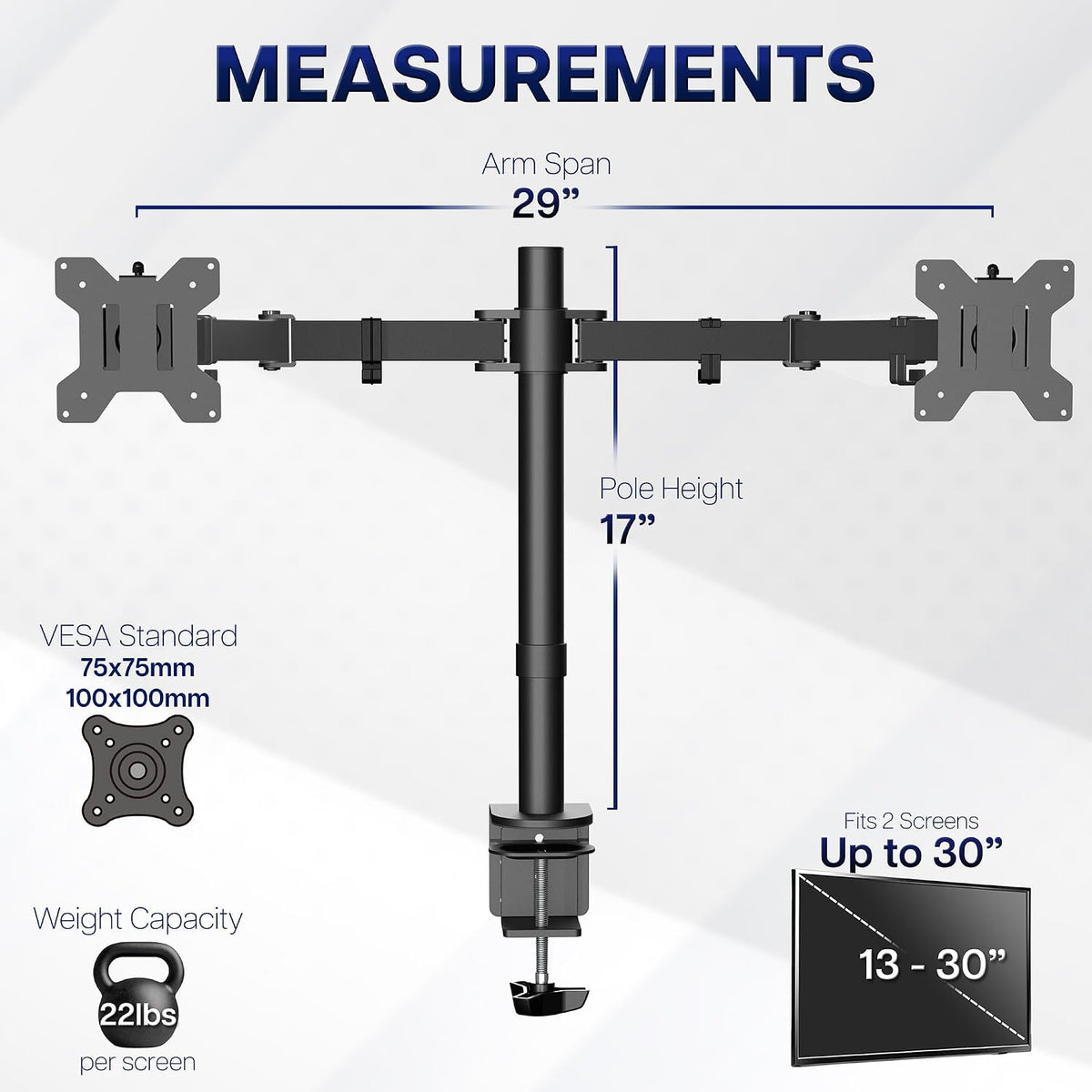 Dual Monitor Desk Mount Stand