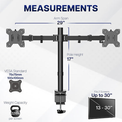 Dual Monitor Desk Mount Stand