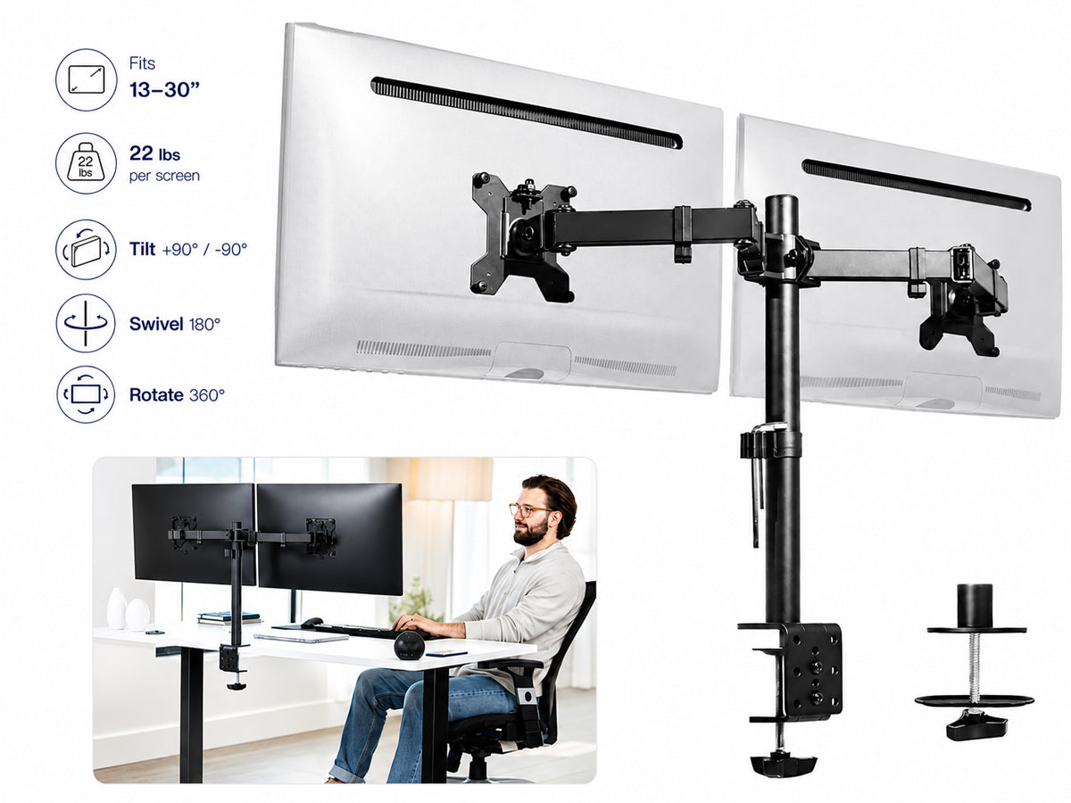 Dual Monitor Desk Mount Stand