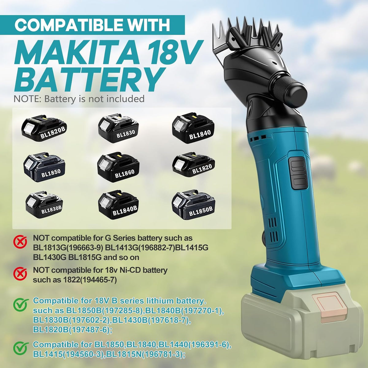 Cordless Electric Sheep Clipper Shearing Tool