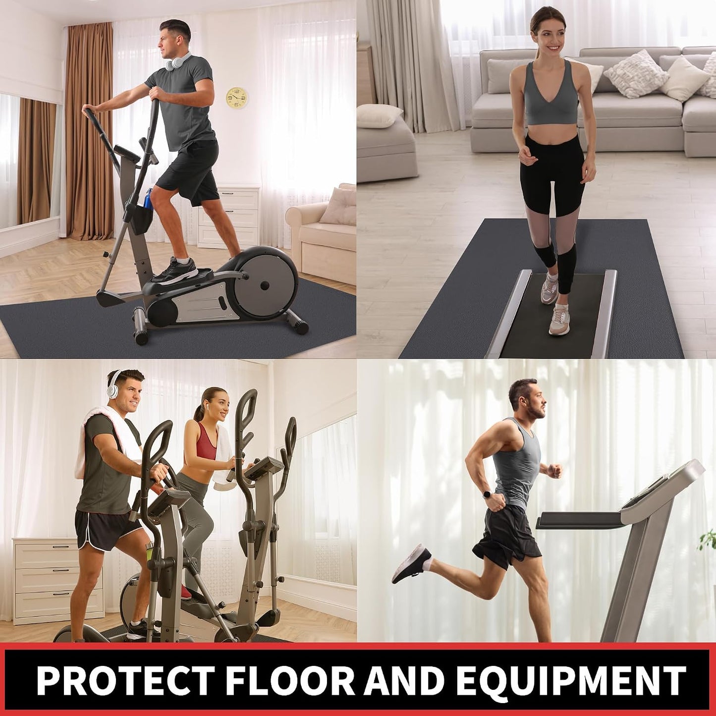 Treadmill Mat - Heavy-Duty Protective Floor Mat (90 x 200 cm)