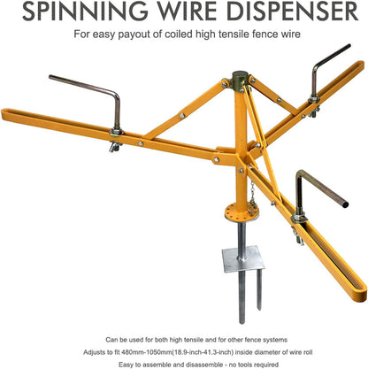 Spinning Jenny Wire Dispenser / Folding Spinning Jenny