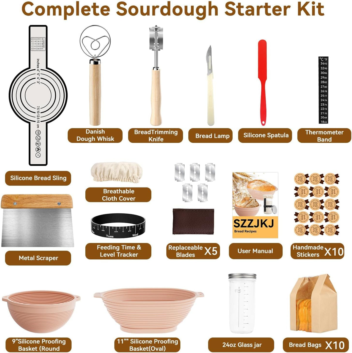 Bread Proofing Basket Set