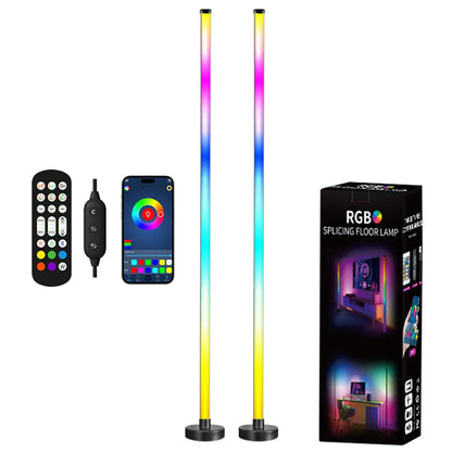 Corner LED RGB Floor Lamp With Music Sync App & Remote Control