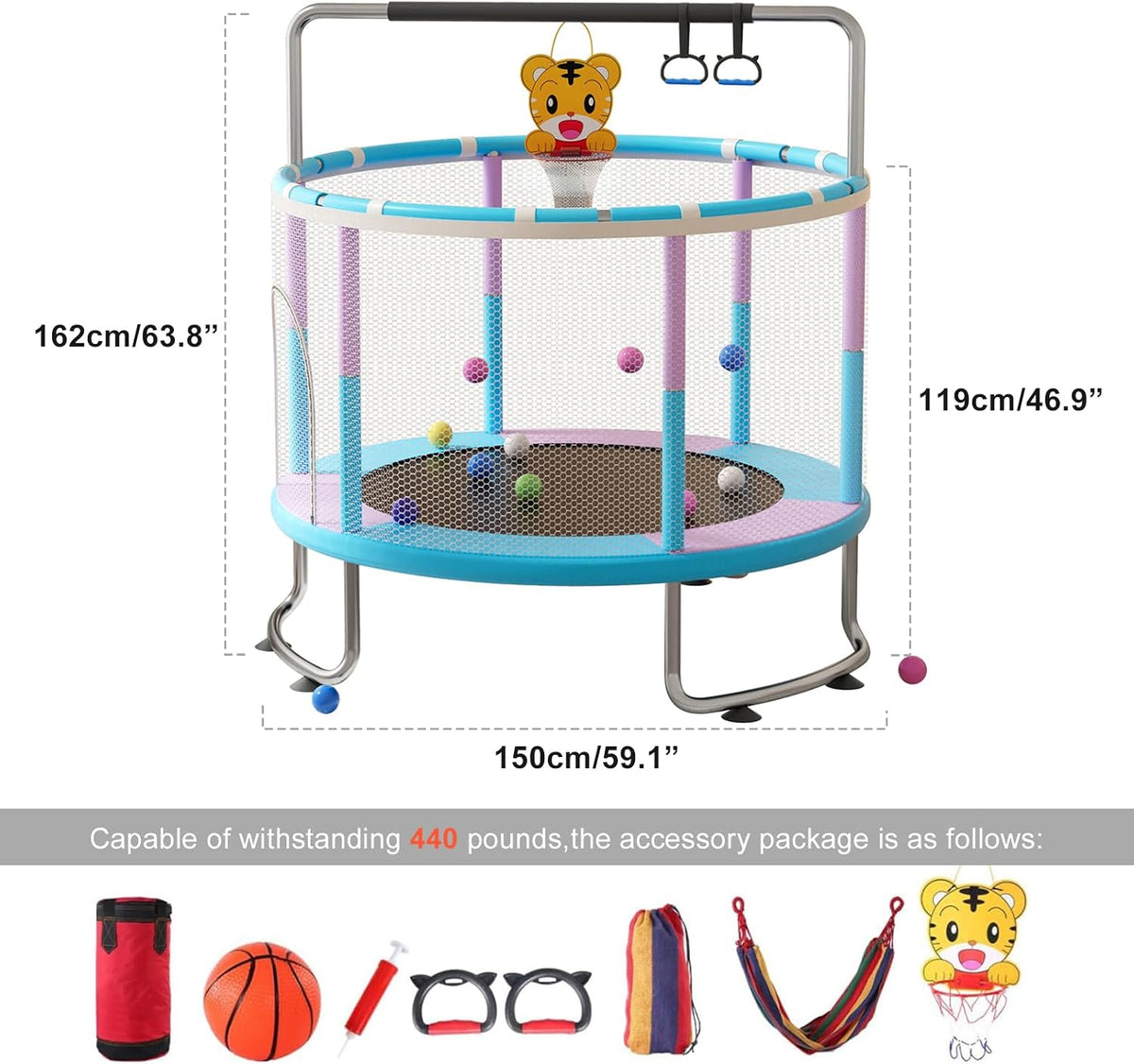 Mini Kids Trampoline 5FT