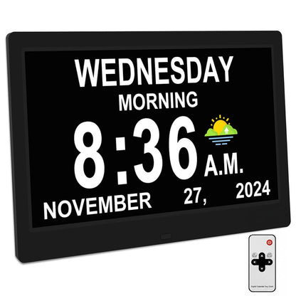 10" Dementia Calendar Clock Digital Alarm Clock