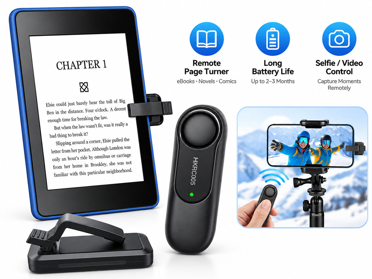 Remote Control Page Turner for Kindle, eReader, iPad and Phone