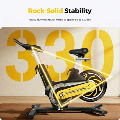 Adjustable Exercise Bike Spin Bike Heavy Duty