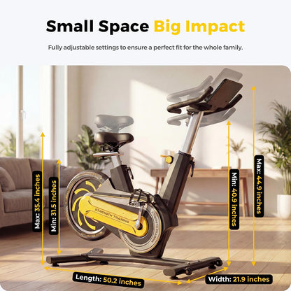 Adjustable Exercise Bike Spin Bike Heavy Duty