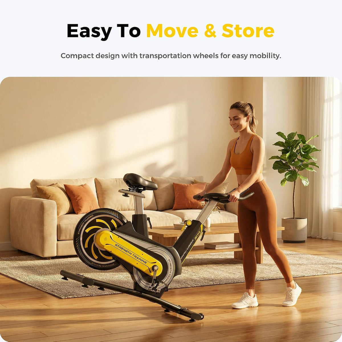 Adjustable Exercise Bike Spin Bike Heavy Duty