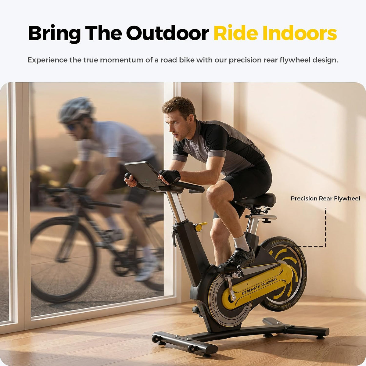 Adjustable Exercise Bike Spin Bike Heavy Duty