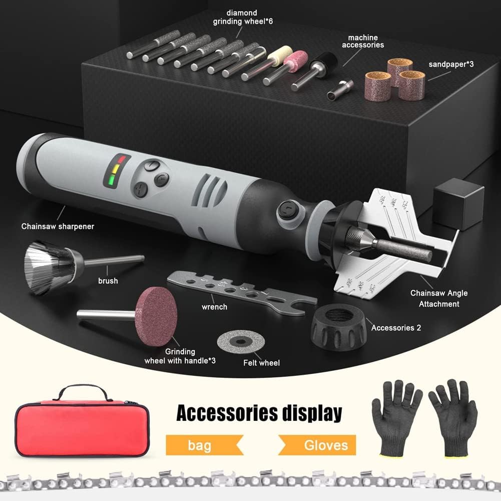 Cordless Electric Chainsaw Sharpener Kit