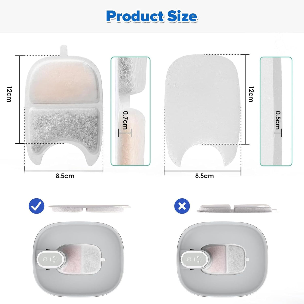 Pet Water Fountain Filters 4 Set