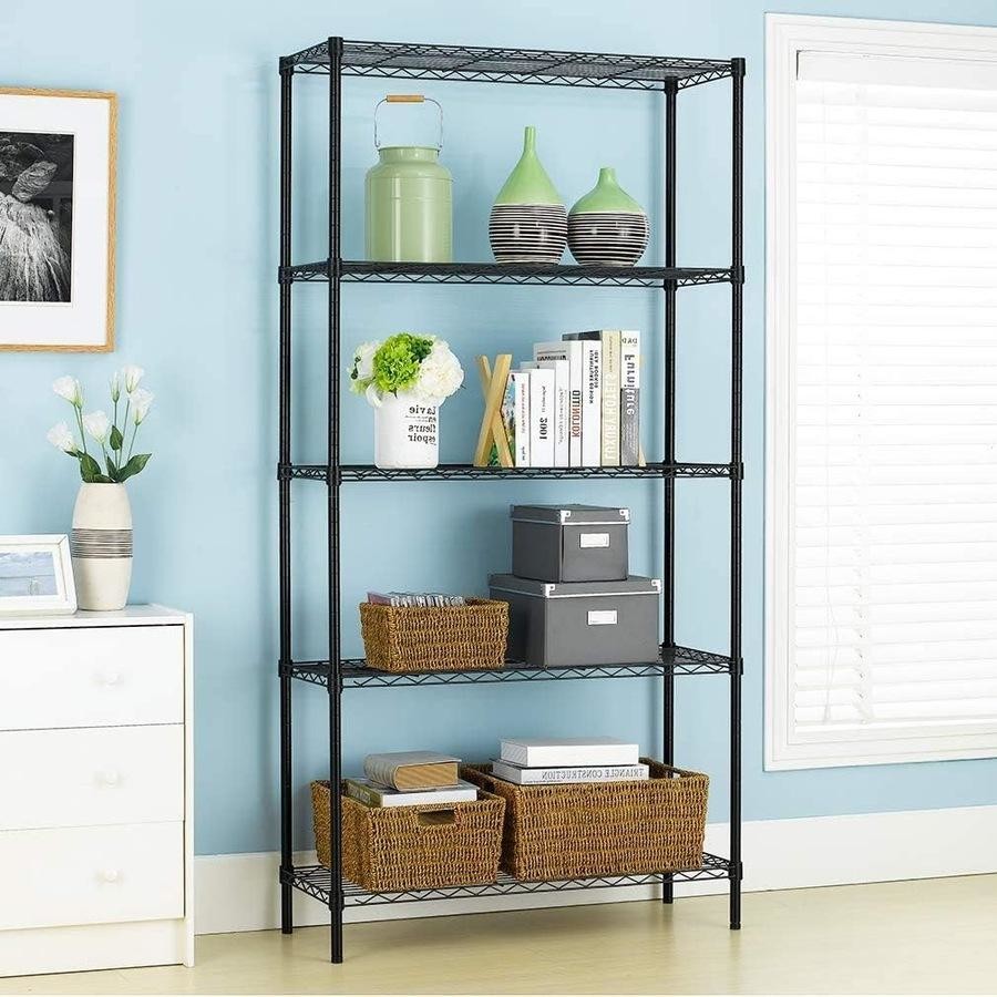 5-Tier Metal Storage Shelving Display Rack
