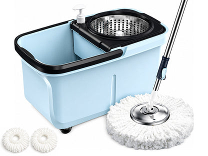 360 Spin Mop + Bucket Set  Rotate Spinning Microfiber Mop