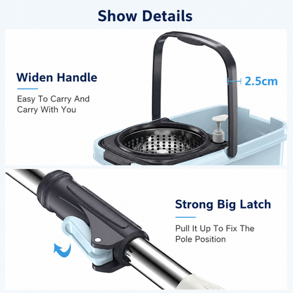 360 Spin Mop + Bucket Set  Rotate Spinning Microfiber Mop