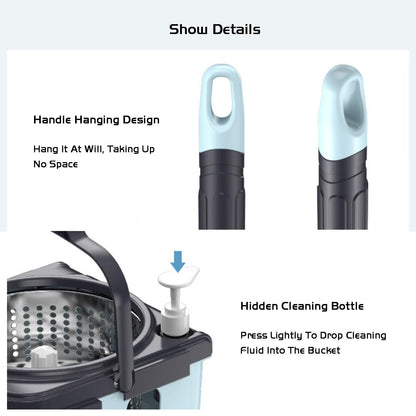 360 Spin Mop + Bucket Set  Rotate Spinning Microfiber Mop