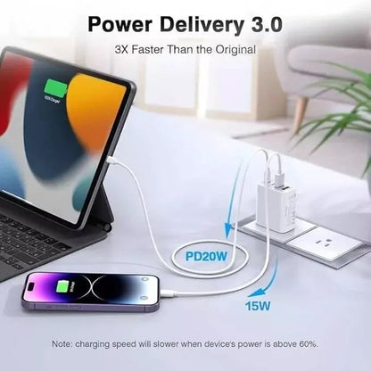 55W DUAL USB C PD Fast Charging Wall  Adapter