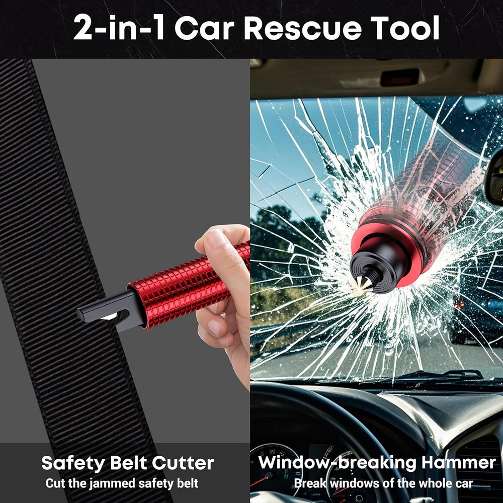 Car Safety Hammer, 2-in-1 Car Window Breaker with Seat Belt Cutter