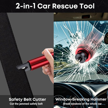 Car Safety Hammer, 2-in-1 Car Window Breaker with Seat Belt Cutter