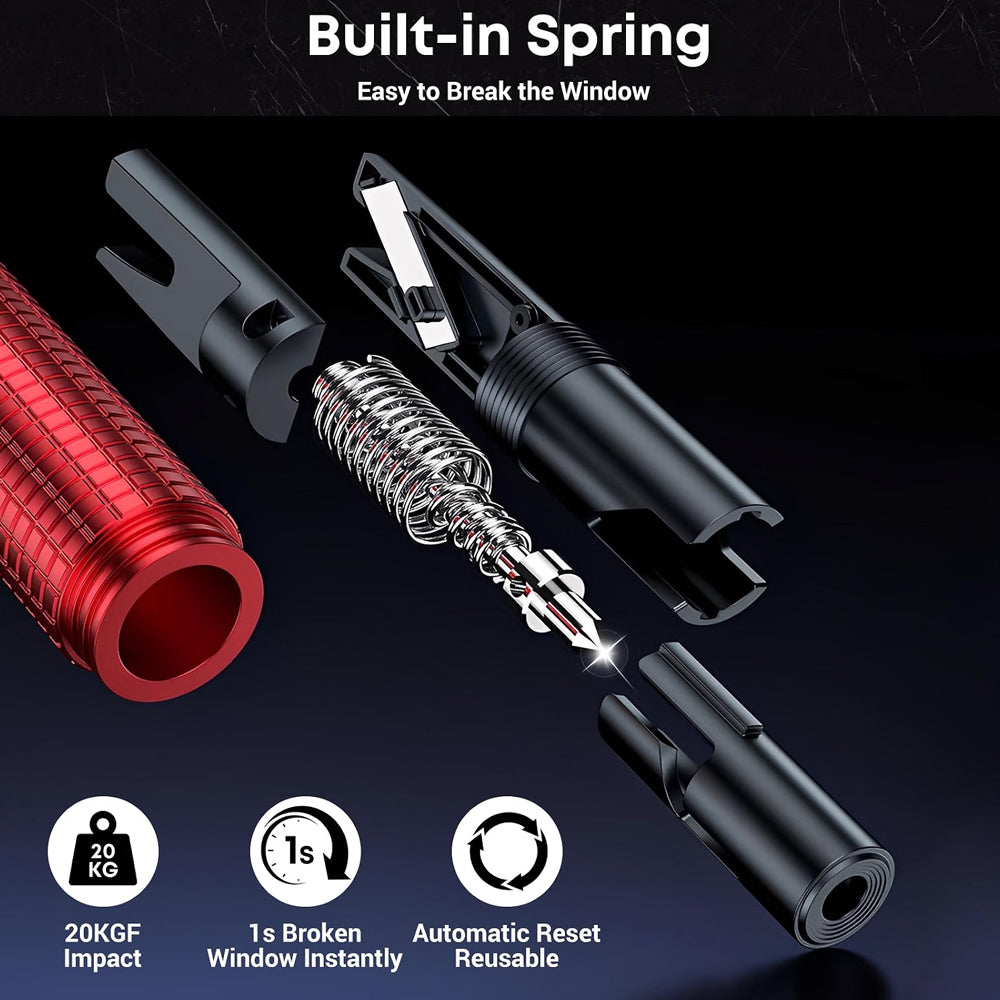 Car Safety Hammer, 2-in-1 Car Window Breaker with Seat Belt Cutter