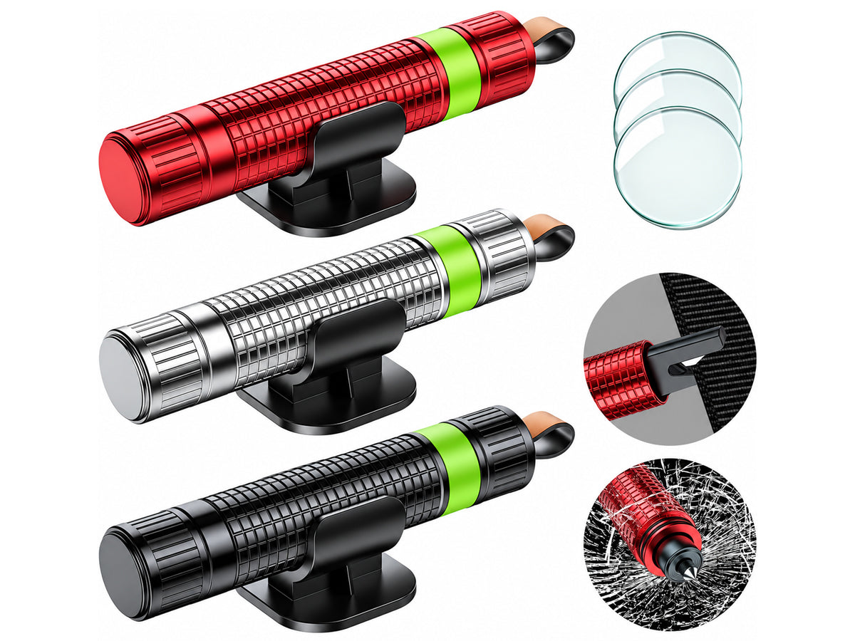 Car Safety Hammer, 2-in-1 Car Window Breaker with Seat Belt Cutter
