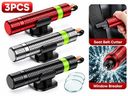 Car Safety Hammer, 2-in-1 Car Window Breaker with Seat Belt Cutter