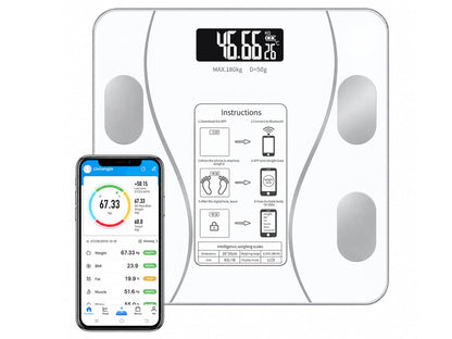 Digital Bathroom Scale Body Weight Scale White