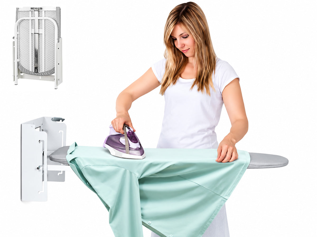 Wall Mounted Ironing Board with Height Adjustment Foldable